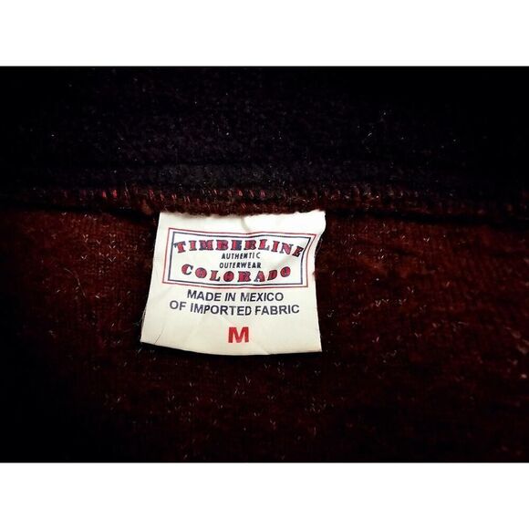 Timberline Colorado Vest Breckenbridge Fleece Embroidered Logo Zip Medium Red - Picture 9 of 11